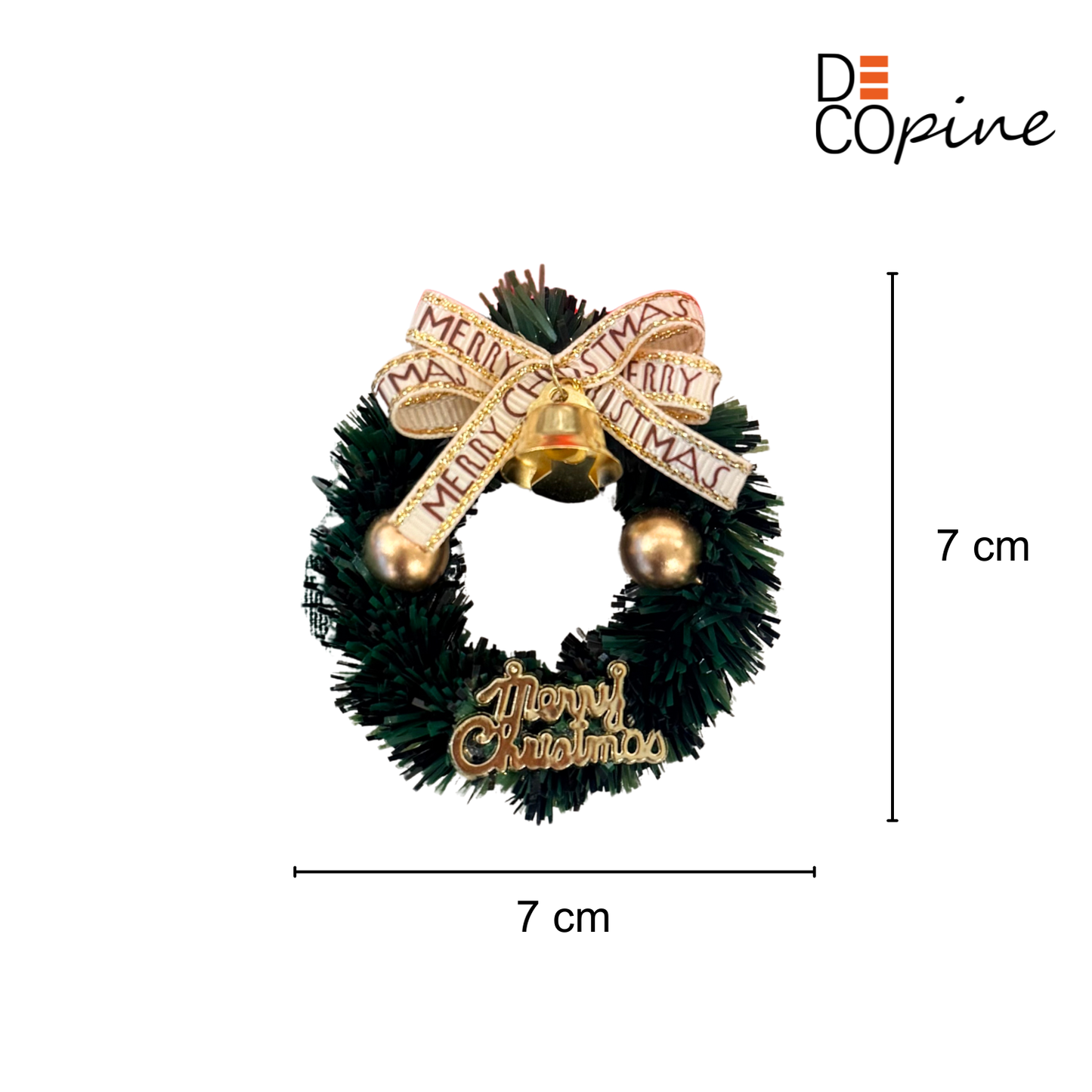 đMagnet Couronne de NoĂ«l avec NĆud â DĂ©coration Festive (7 cm)