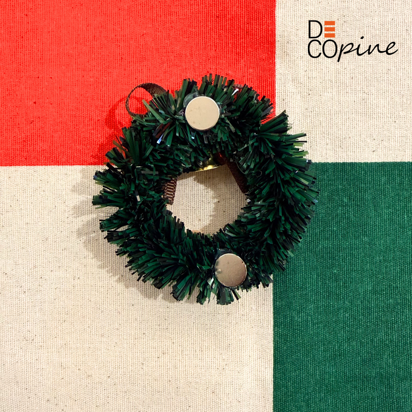 đMagnet Couronne de NoĂ«l â DĂ©coration Festive (7 cm)