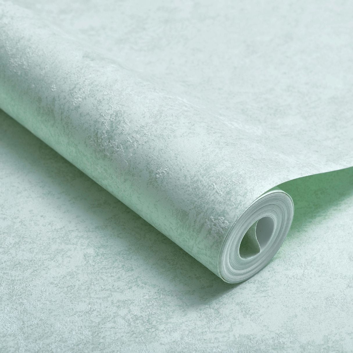 Decopine Papier Peint Intissé Voix Douce – Vert Brume Légère – 0,53 x 10 m – Sans Colle