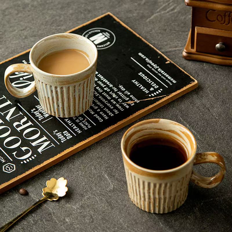 Tasse à Café en Céramique Artisanale – Style Wabi-Sabi – 170 ml – Beige – DECOPINE