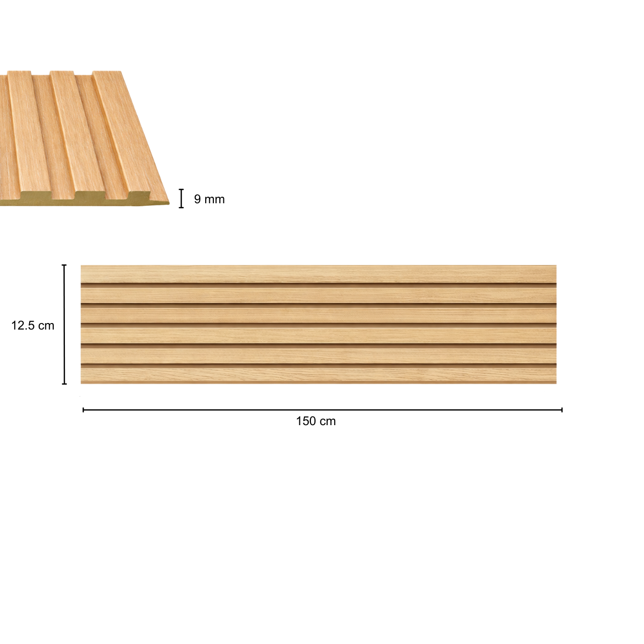 Panneaux décoratifs à lames effet bois clair – Système à rainures – Usage intérieur – 140 cm (Lot de 2)