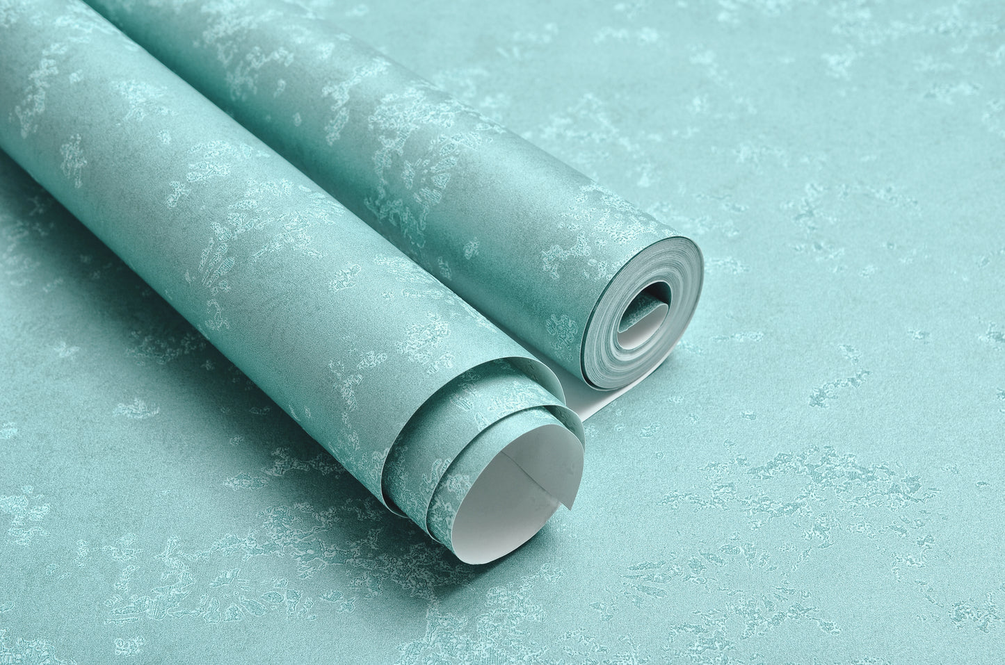 Decopine Papier Peint Intissé Brume Minérale – Vert Aigue-Marine Doux – 0,53 x 10m – Sans Colle