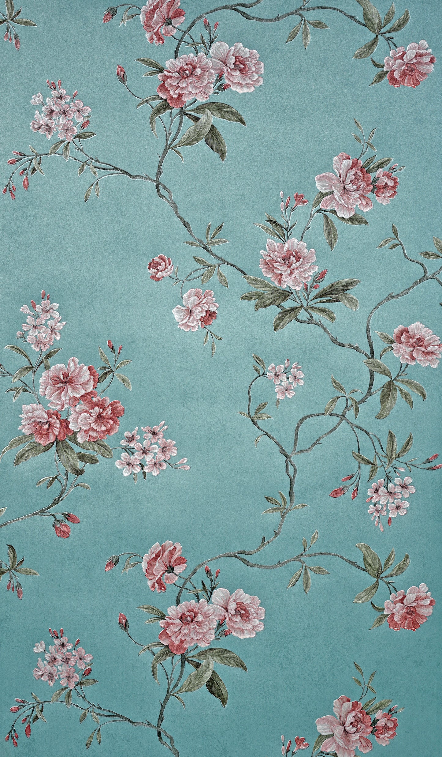 Decopine Papier Peint Intissé Jardin Flottant - Bleu