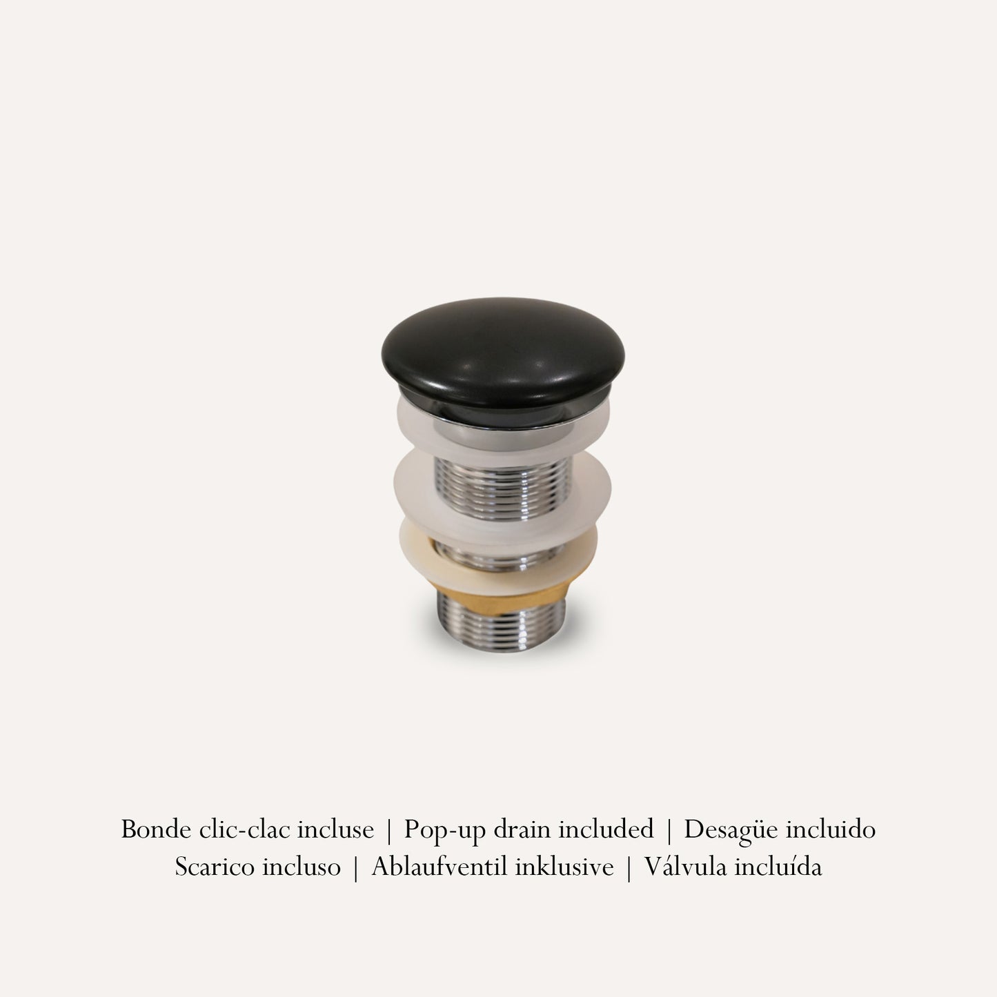 Vasque à Poser Ovale Noir Marbre Veiné Or RIVÉO – 590 × 425 mm – Avec Bonde