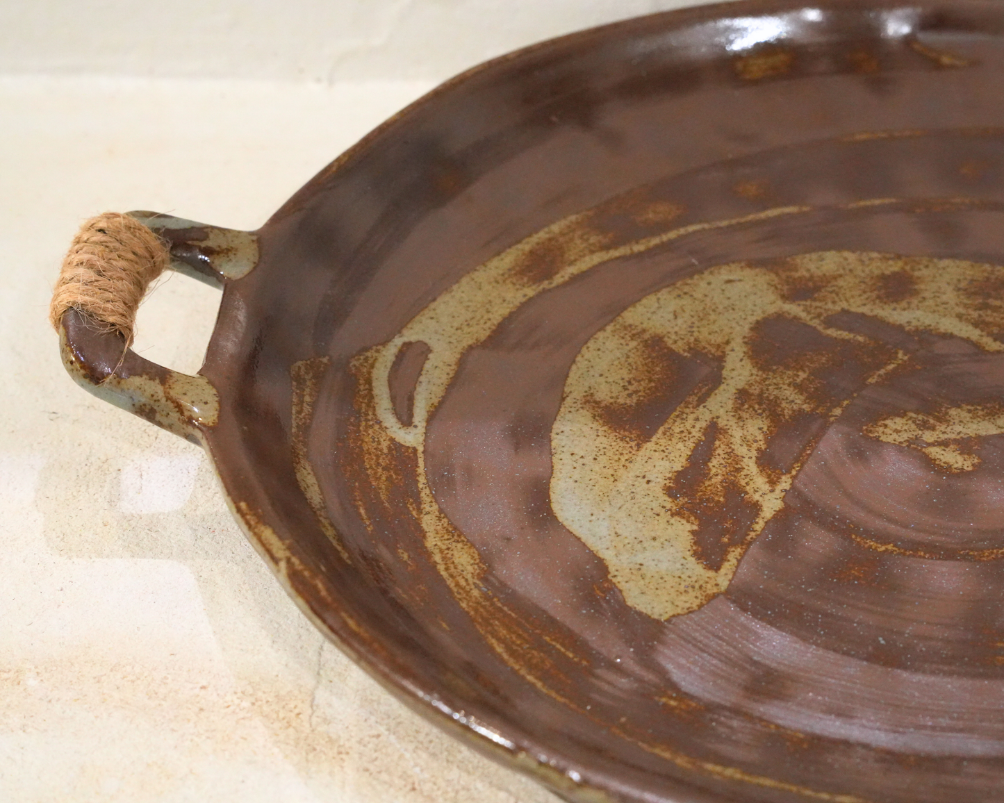 Plateau en Grès Émaillé (31 × 25 × 2 cm)