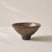 Bol sur pied en grès effet bronze – Ø 12,5 cm