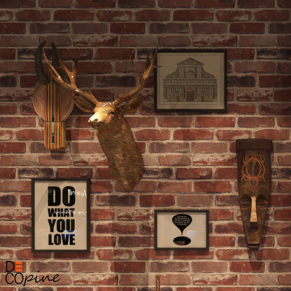 Papier Peint Effet Briques Apparentes – Rouge – 0,53 x 10 m