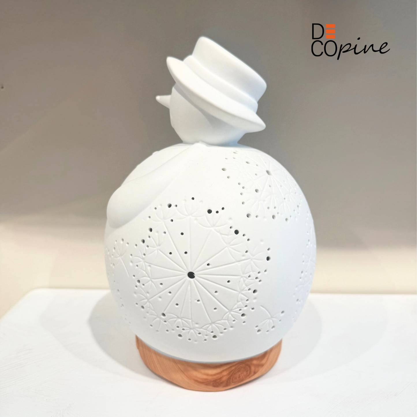 Diffuseur d’Huiles Essentielles en Céramique – Bonhomme de Neige