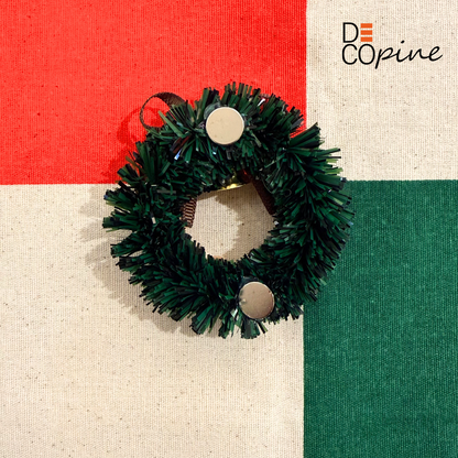 🎄Magnet Couronne de Noël – Décoration Festive (7 cm)