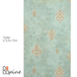 Decopine Papier Peint Intissé Imperium Luxe – Médaillon Doré sur Vert Sauge – 0,53 x 10m – Sans Colle