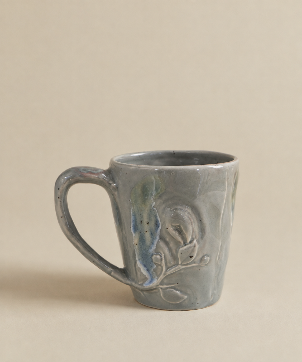 Ceramic Coffee Mug – Gradient White – Handmade – 300 ml