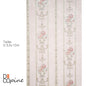 Decopine Papier Peint Intissé Ruban Royal – Rayures Classiques & Fleurs Romantiques – Rose Poudré – 0,53 x 10m – Sans Colle