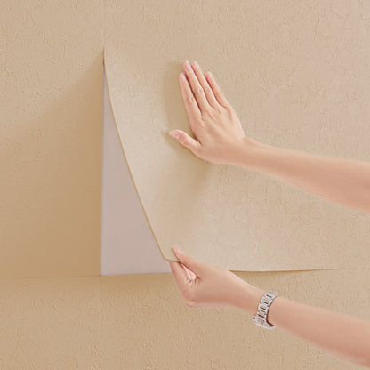 Papier Peint Auto-adhésif 3D – Relief Texturé Fin – Jaune Ivoire – 60×280 cm