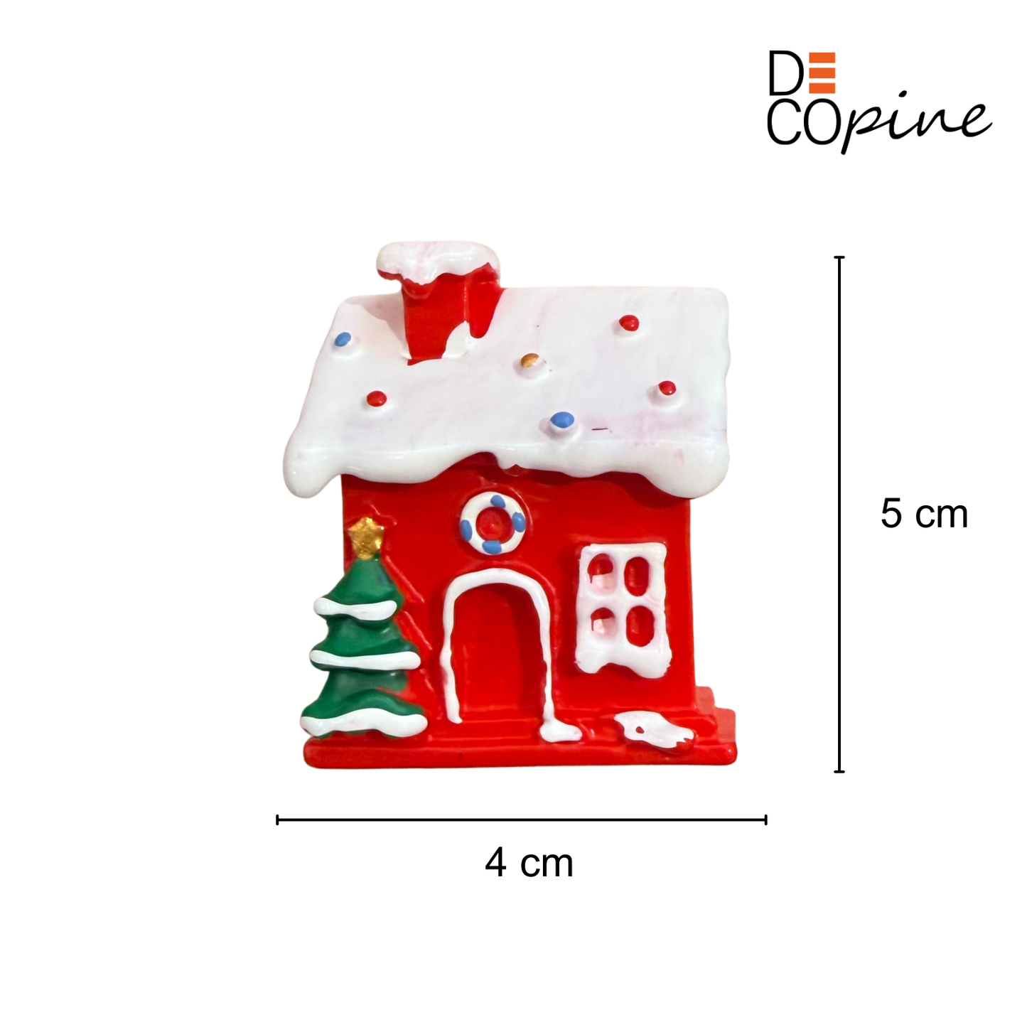 🎄Magnet Maison de Noël Rouge – Décoration Festive (5 cm)