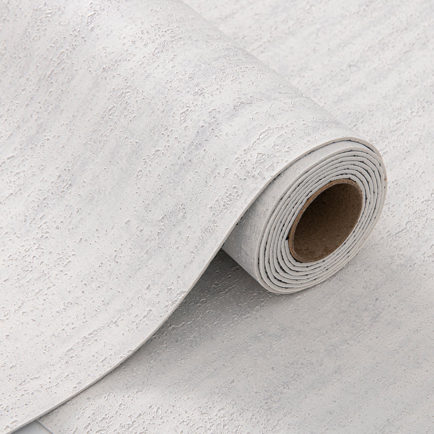 Papier Peint Auto-adhésif Effet Travertin – Gris Clair – 60×280 cm