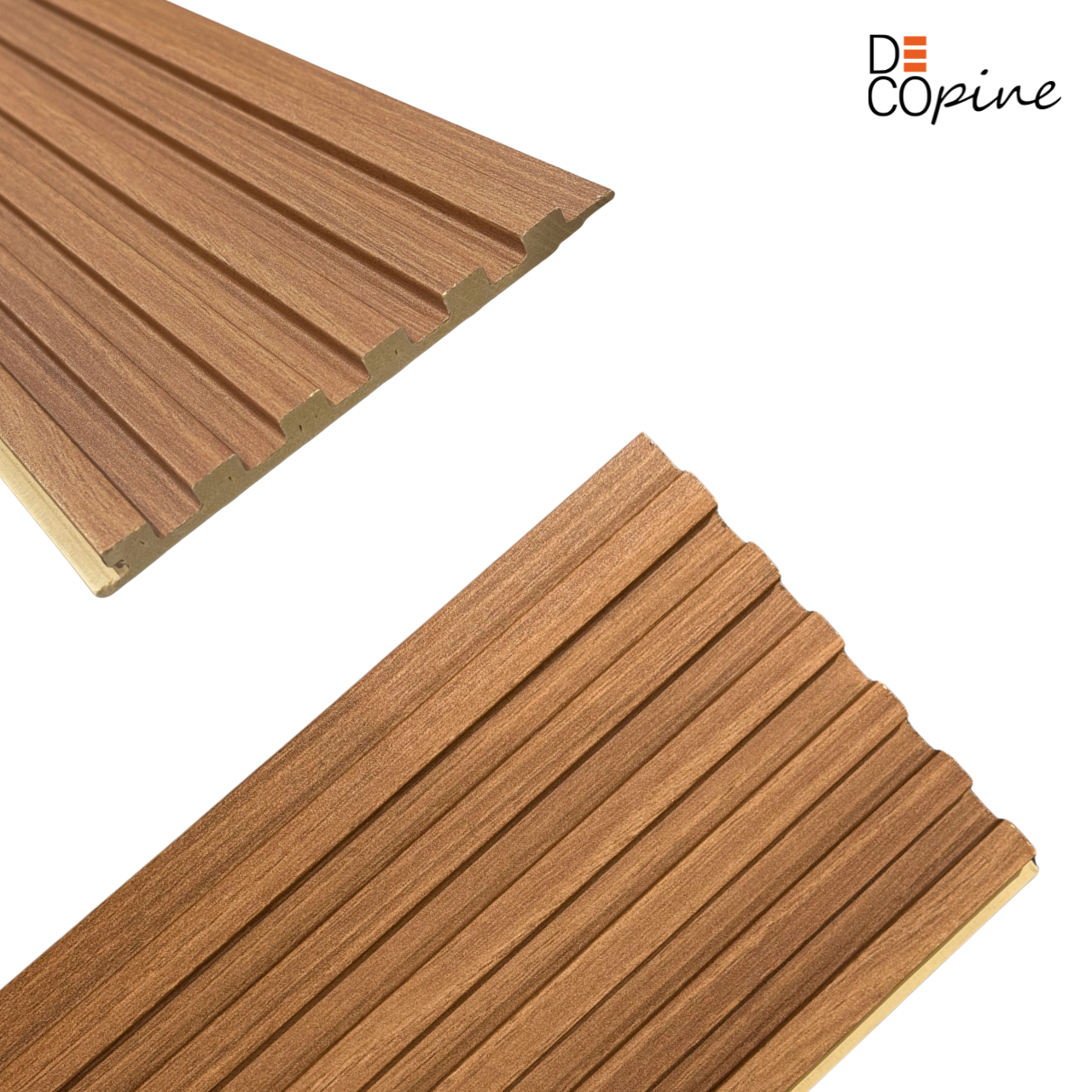 Panneaux décoratifs à lames effet bois foncé – Système à rainures – Usage intérieur – 140 cm (Lot de 2)