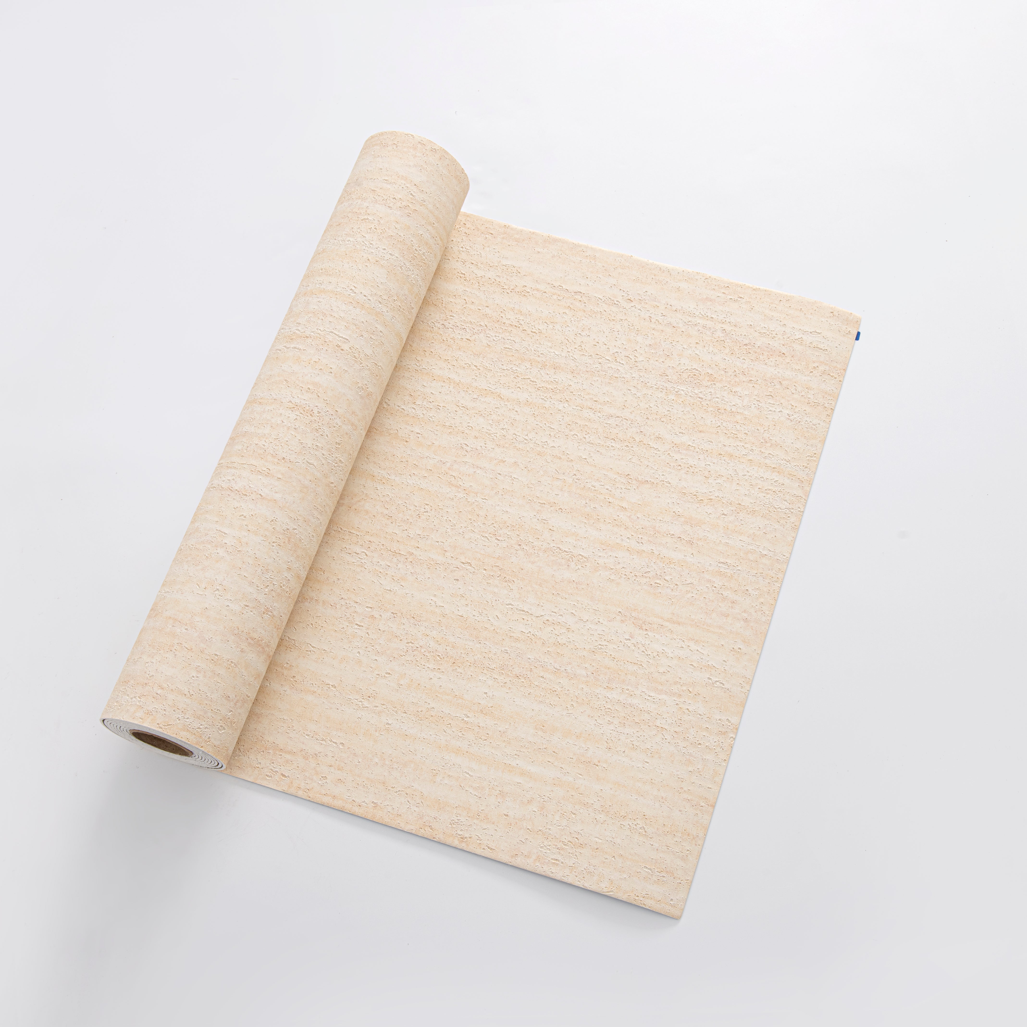 Papier Peint Auto-adhésif Effet Travertin – Beige Clair - 60x280 cm