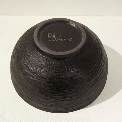 Bol en céramique artisanale noir – Ø13,5 cm | Decopine