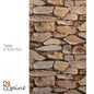 Papier Peint Effet Pierre Naturelle – Tons Beige et Marron – 0,53 x 10m – Style Rustique
