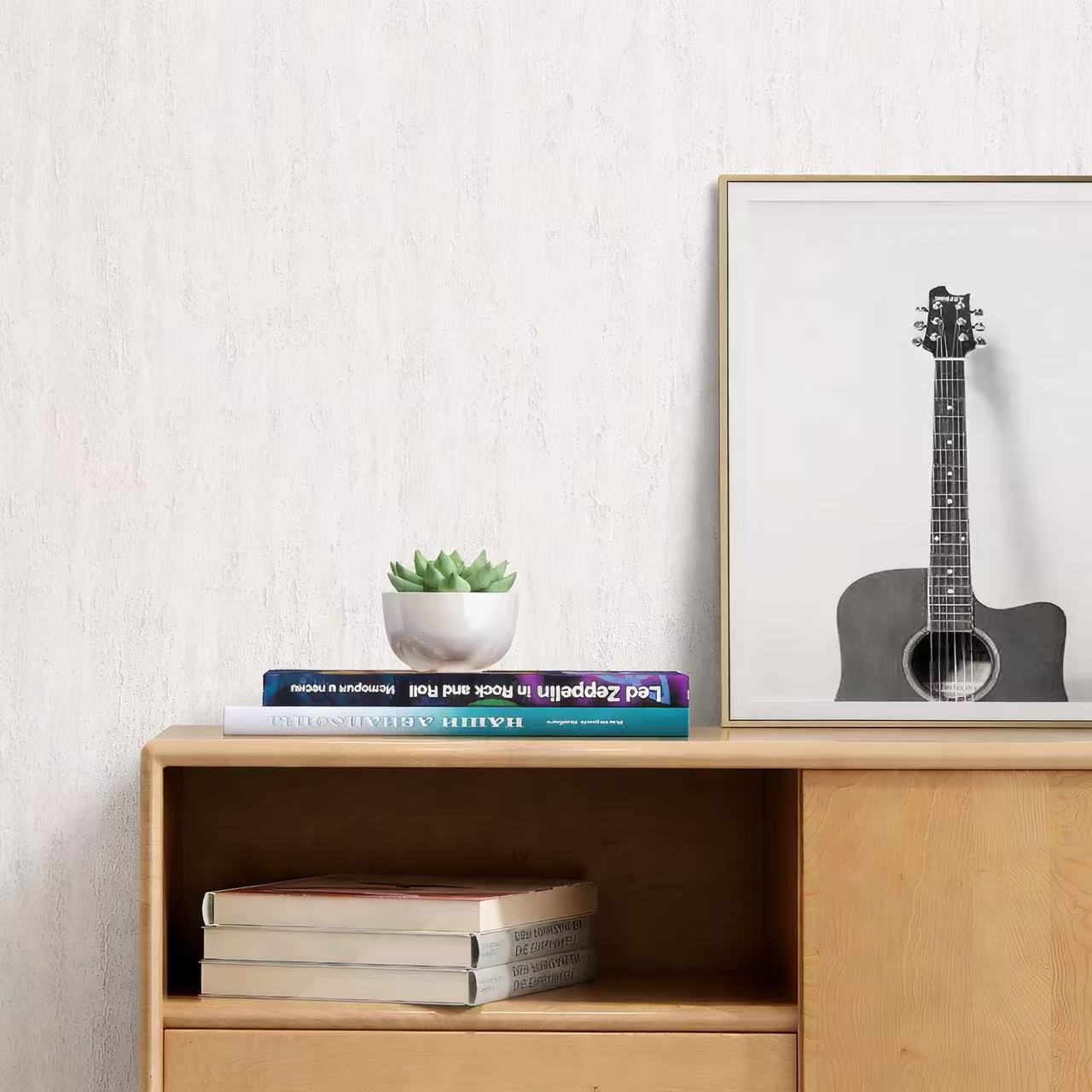 Papier Peint Auto-adhésif Effet Travertin – Blanc - 60x280 cm