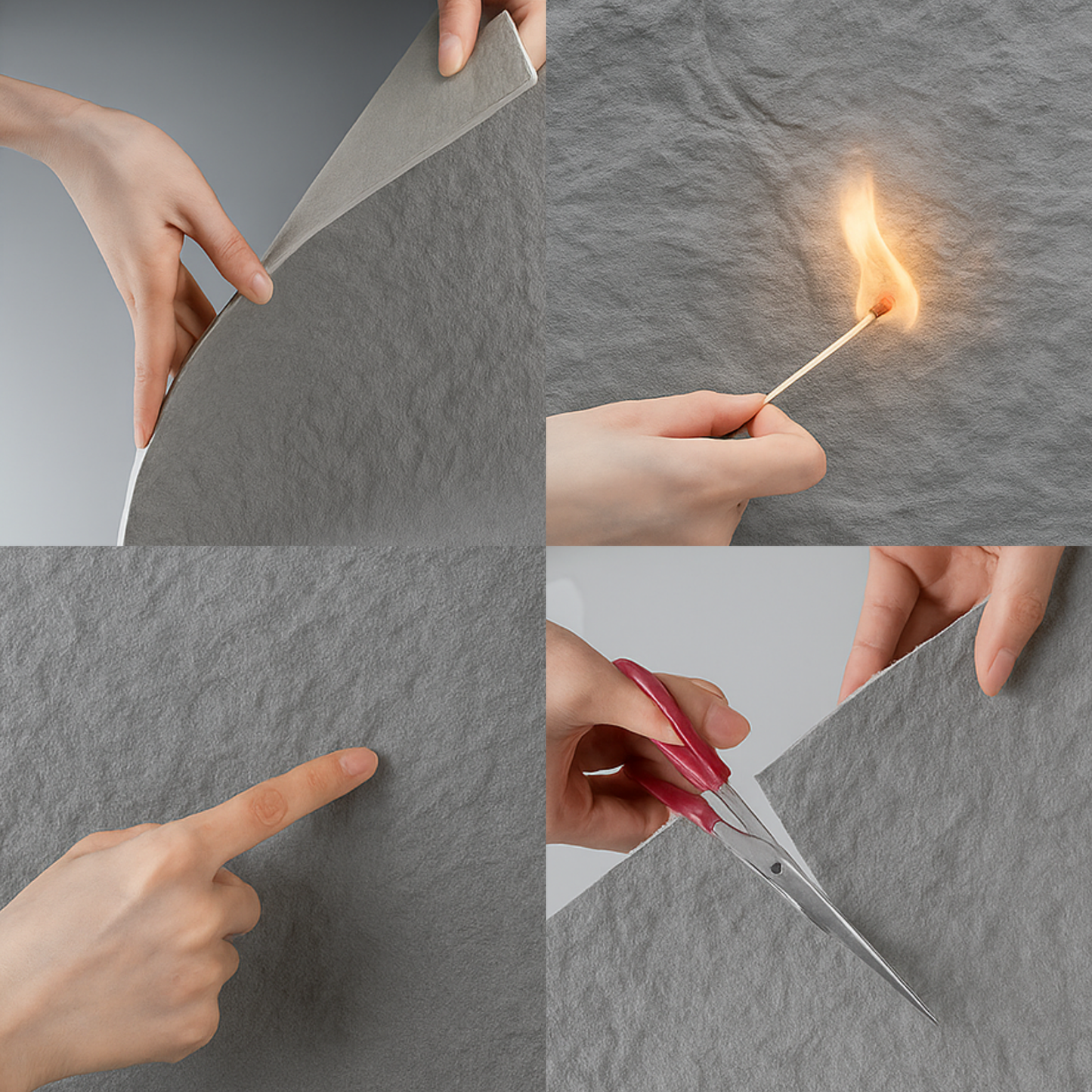 Panneau Mural Souple en Pierre Naturelle – Beige Gris Clair – 60×120 cm – Lot de 4 – Decopine - B01PB03