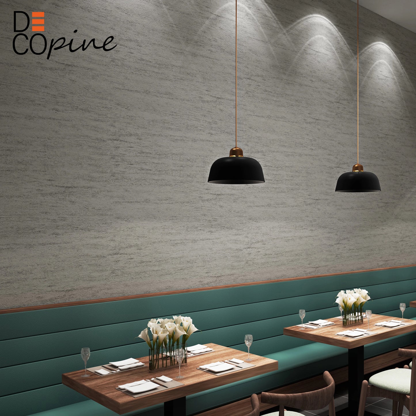 Papier Peint Auto-adhésif Effet Travertin – Gris Minéral – 60×280 cm