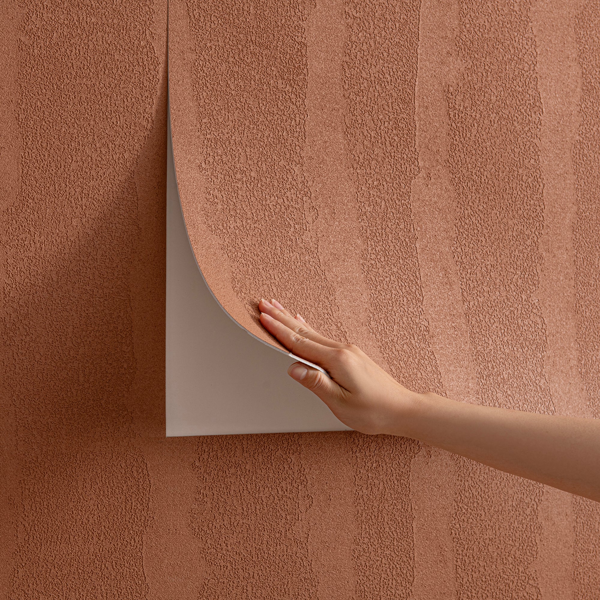 3D Self-Adhesive Wallpaper – Textured Relief – Terracotta – 60×280 cm