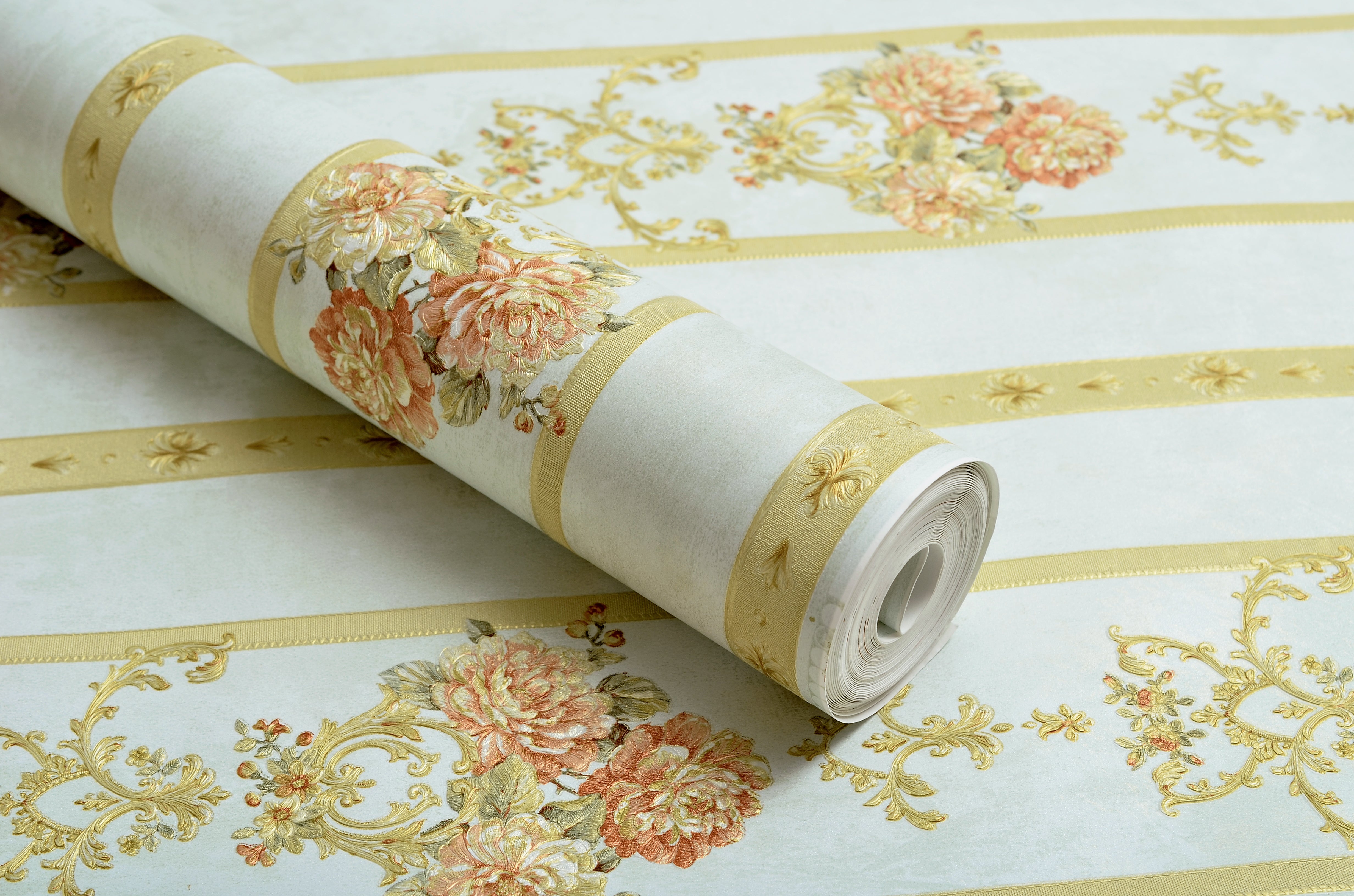 Papier Peint Intissé Ruban Royal – Bleu Pâle – 0,53 x 10m