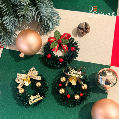 🎄Magnet Couronne de Noël – Décoration Festive (7 cm)
