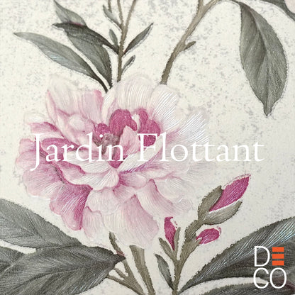 Decopine Papier Peint Intissé Jardin Flottant - Blanc
