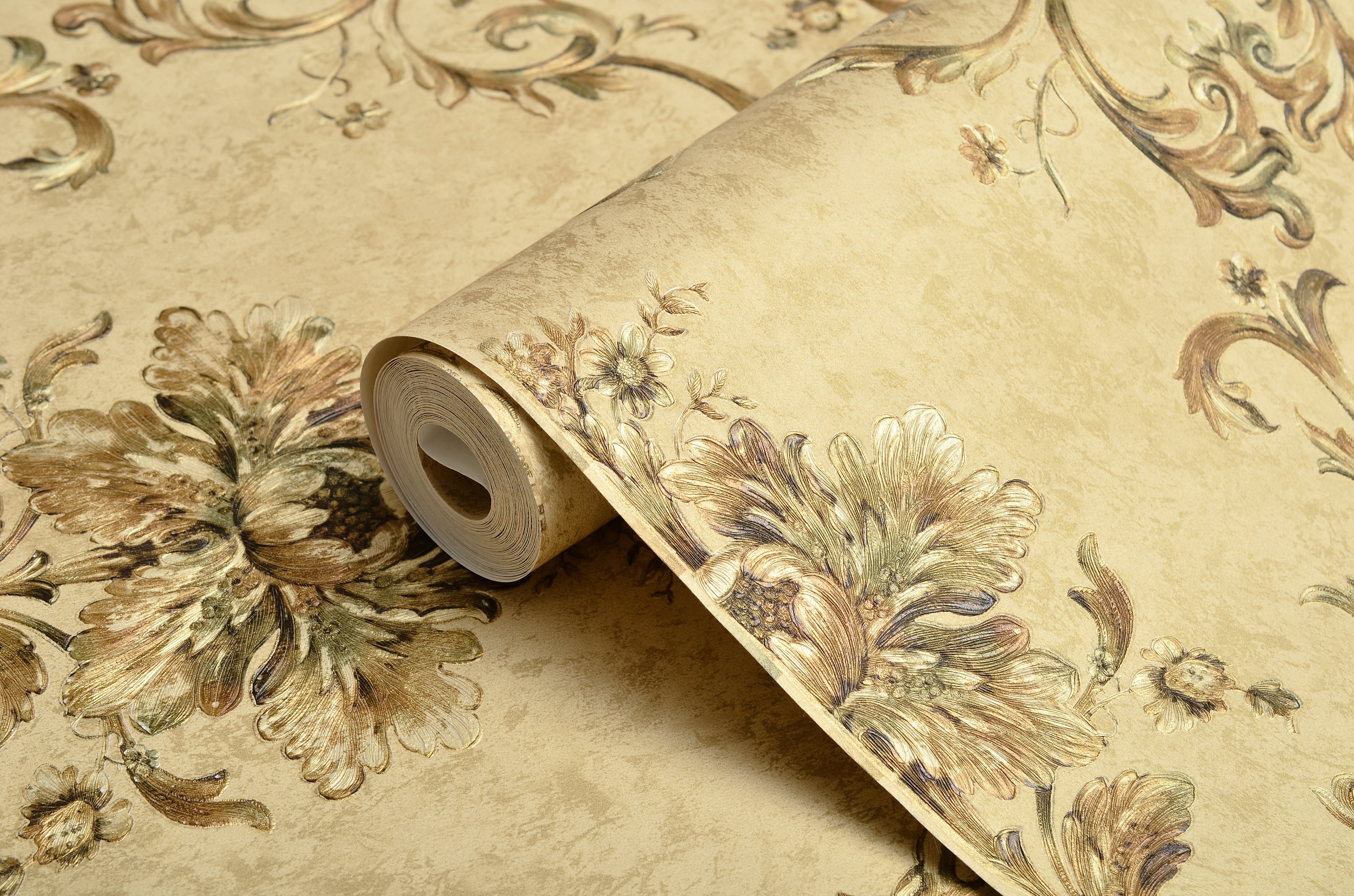 Papier Peint Intissé Maison d'Or – beige doré – 0,53 x 10m