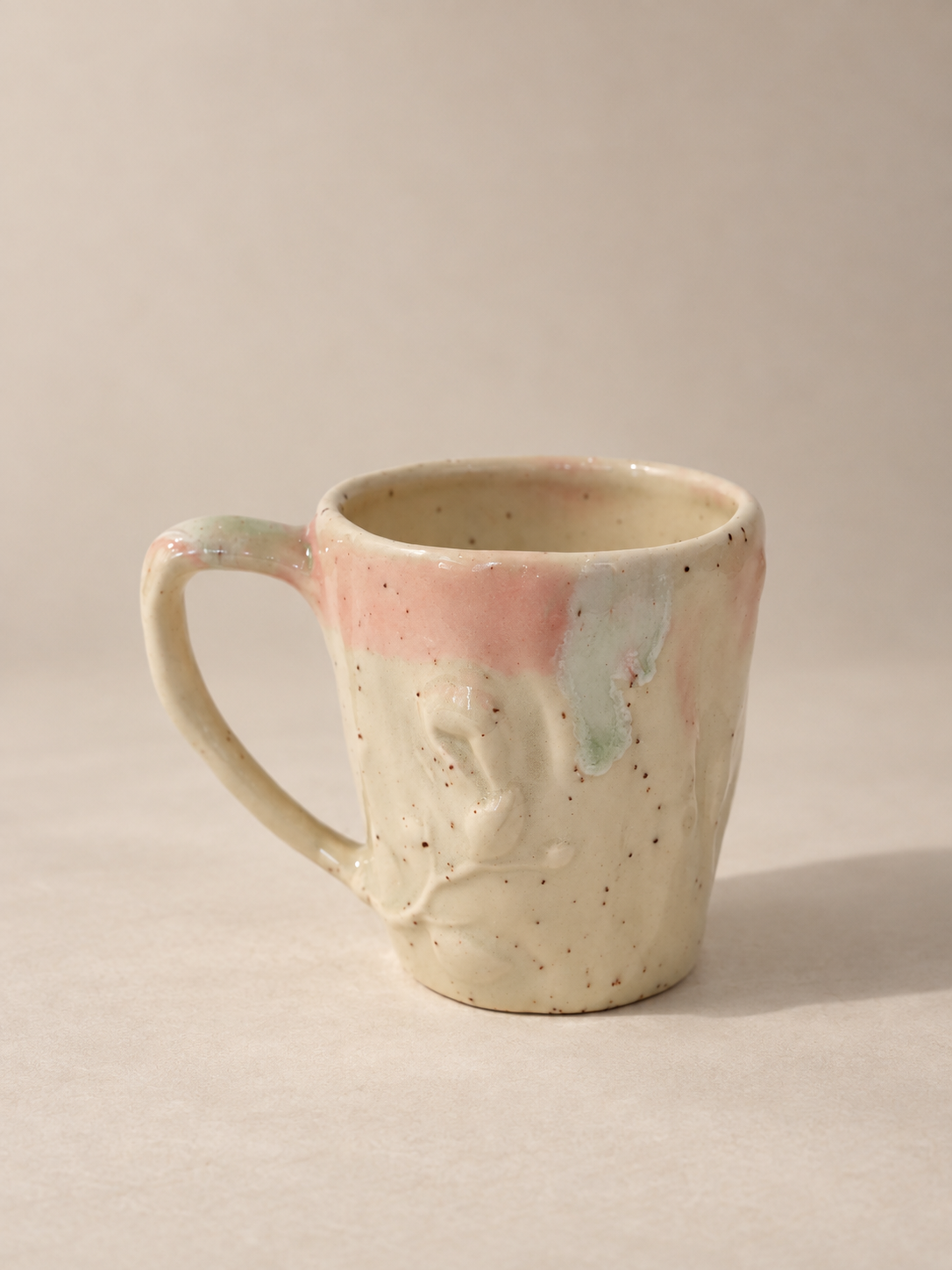 Ceramic Coffee Mug – Gradient White – Handmade – 300 ml