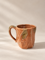Mug artisanal en céramique terracotta à glaçure nuancée – 275 ml