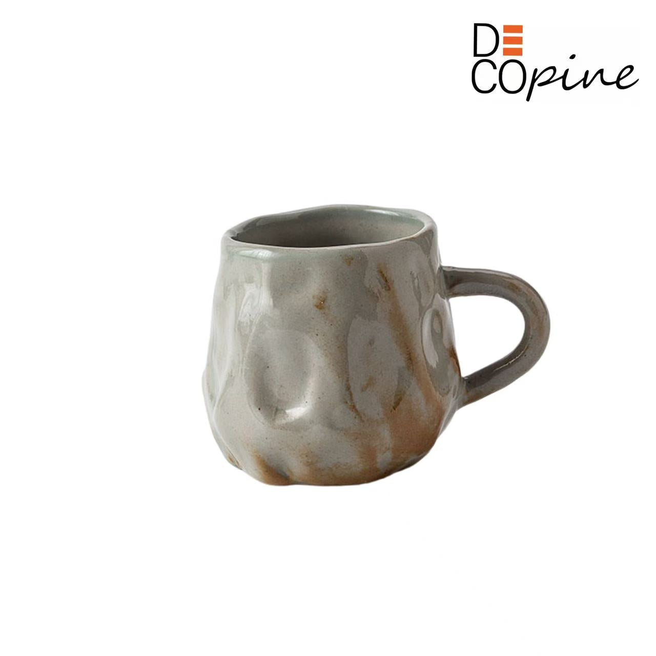 Tasse à espresso en céramique grise  – Fait main – 90 ml