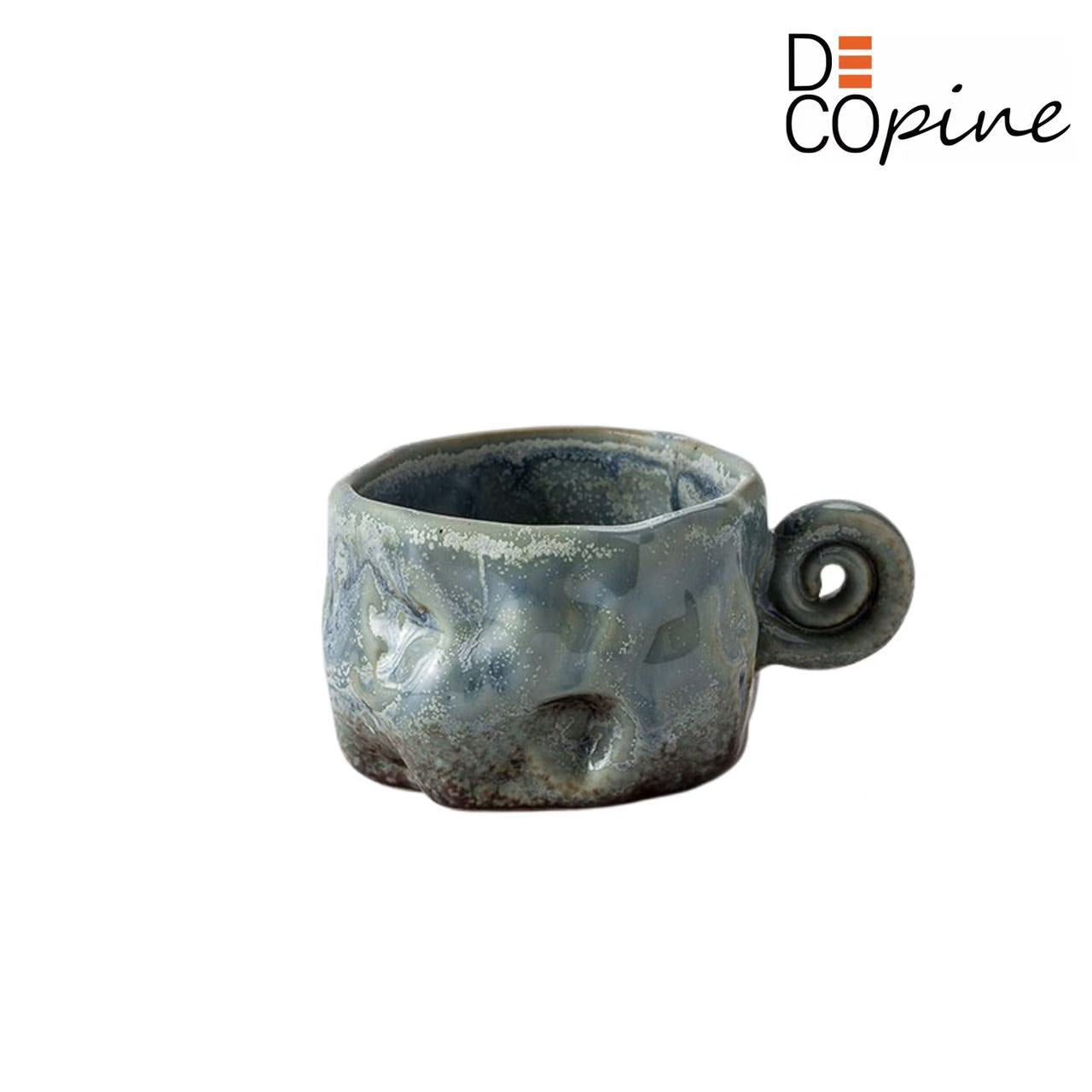 Tasse à espresso en céramique bleue – Fait main – 50 ml