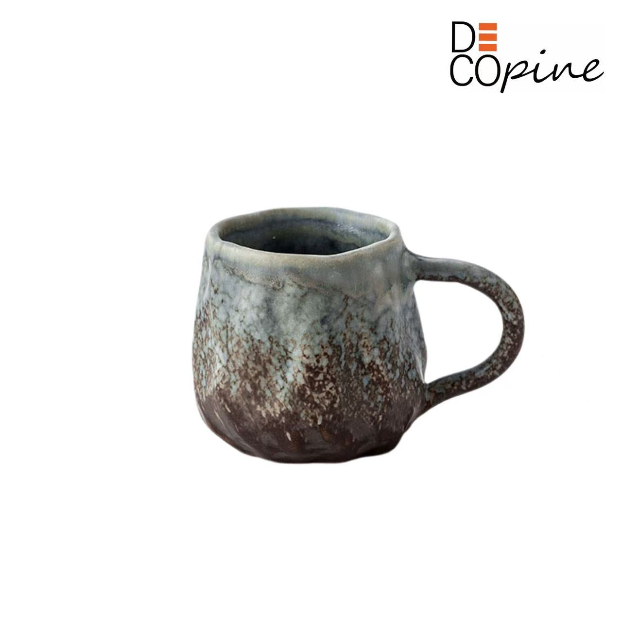 Tasse à espresso en céramique bleue – Fait main – 90 ml