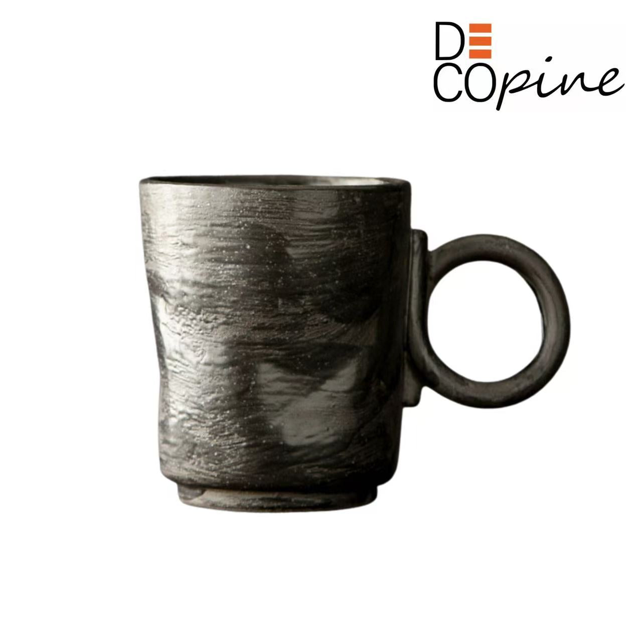 Tasse à Café en Céramique – Noire – Fait main – 150 ml