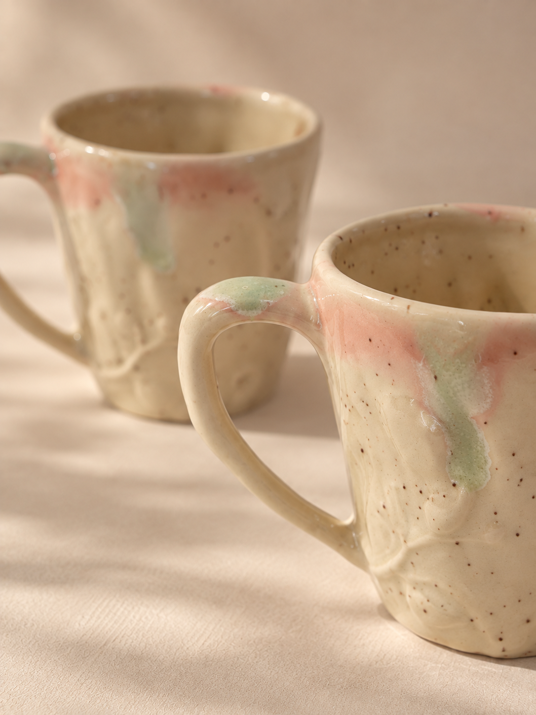 Ceramic Coffee Mug – Gradient White – Handmade – 300 ml