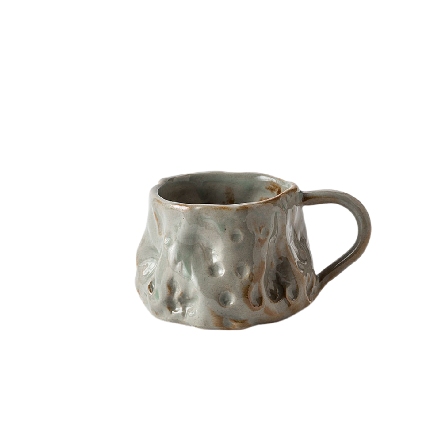 Tasse à espresso en céramique grise  – Fait main – 100 ml