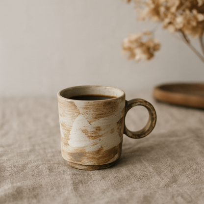 Lot de 2 Tasses en Céramique – Collection Naturelle (150 ml)