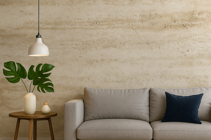 Panneau Mural Souple en Pierre Naturelle – Effet Travertin Gris Beige – 60×120 cm – Lot de 4 – Decopine - B01TB02