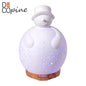 DecopineⓇ Diffuseur d’Huiles Essentielles - Design Bonhomme de Neige en Céramique - Humidificateur LED (24cm)