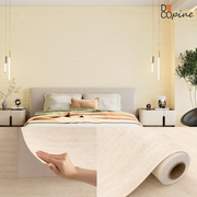 Papier Peint Auto-adhésif Effet Travertin – Beige Clair - 60x280 cm