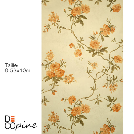Decopine Papier Peint Intissé Jardin Flottant - Jaune