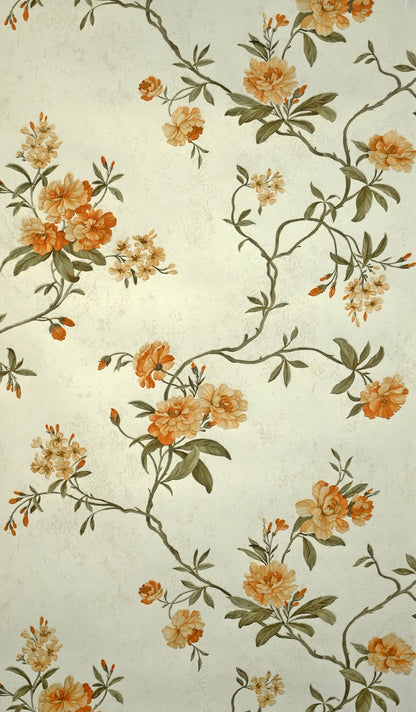 Decopine Papier Peint Intissé Jardin Flottant - Beige Clair
