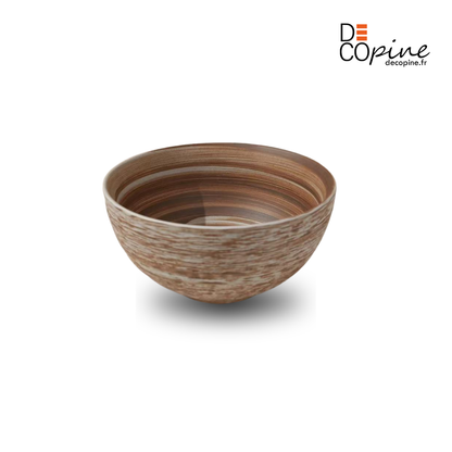 Bol en céramique artisanale noir nuancé effet encre – Ø13,5 cm | Decopine