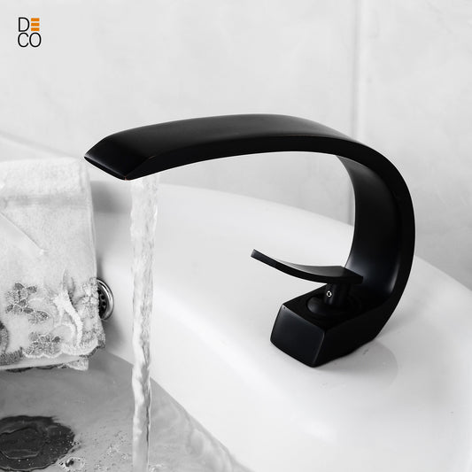 Decopine Mitigeur de lavabo moderne - Noir