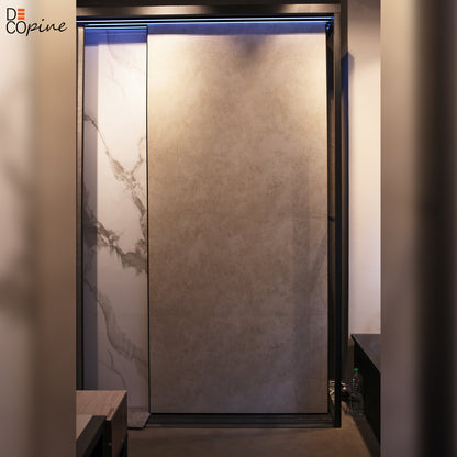 Panneau mural décoratif effet pierre grise mate – 65×120 cm (Lot de 4, 3,12 m²)