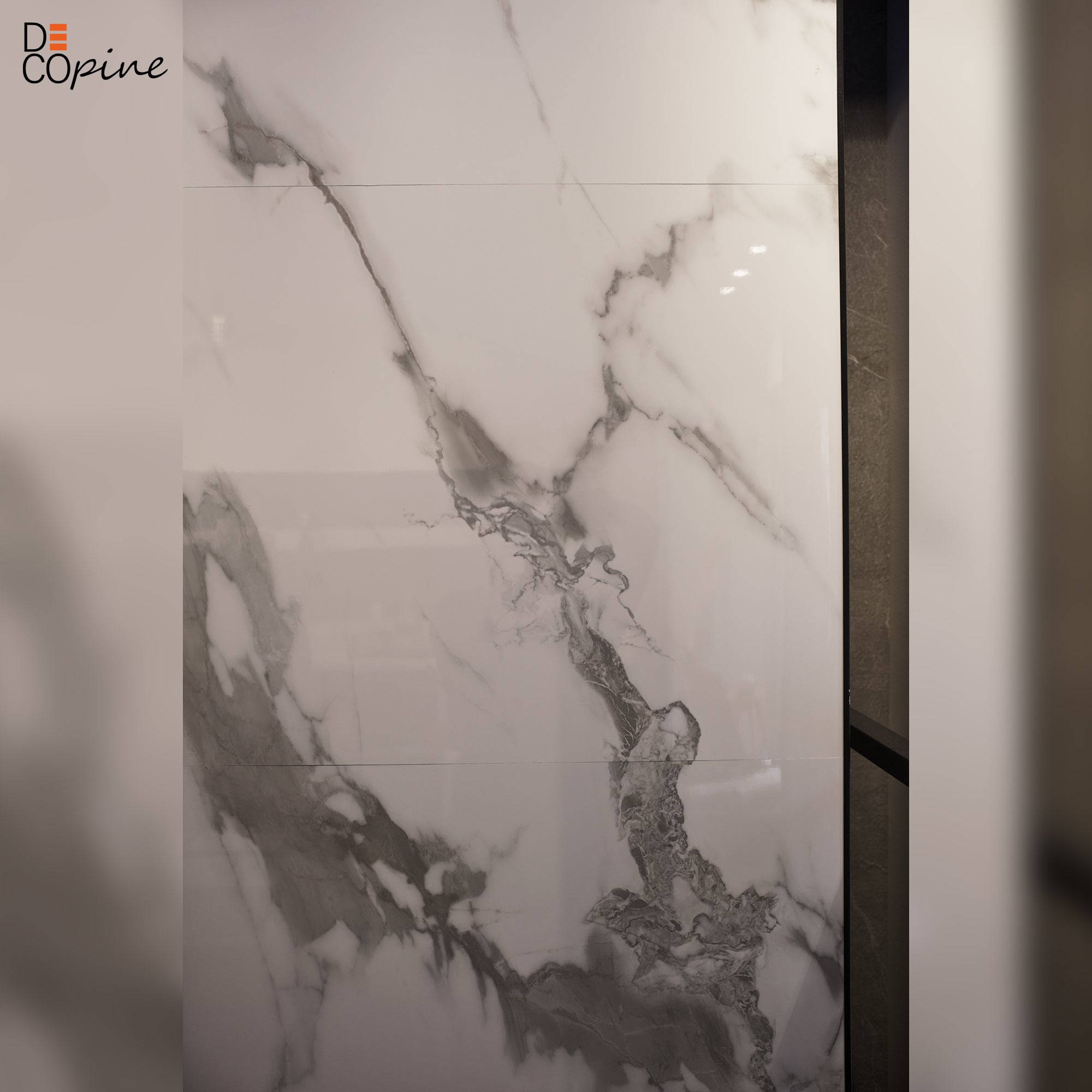 Panneau mural décoratif effet marbre brillant – 65×120 cm (Lot de 4, 3,12 m²) - REF: A01MW03