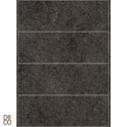 Panneau mural décoratif en PVC Decopine – Finition brillante noire – 65×120 cm (Lot de 4, 3,12 m²)